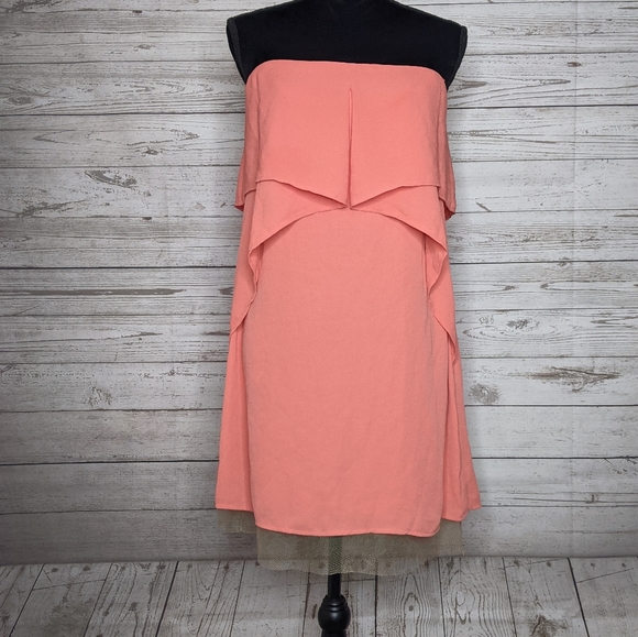 bcbg runway • fei fei strapless crepe dress - Picture 3 of 9